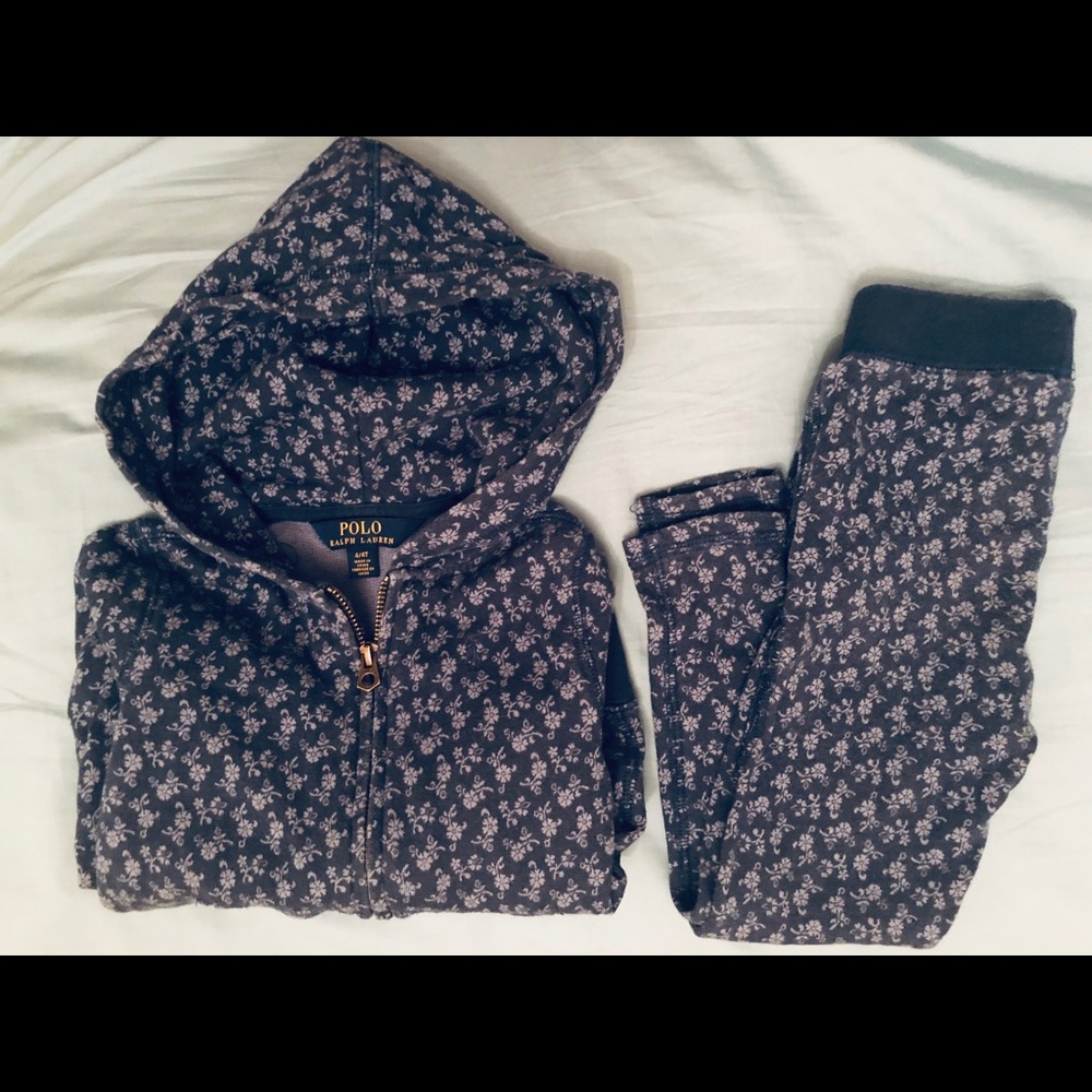 Polo Ralph Lauren toddler girl Navy jogging set 4T